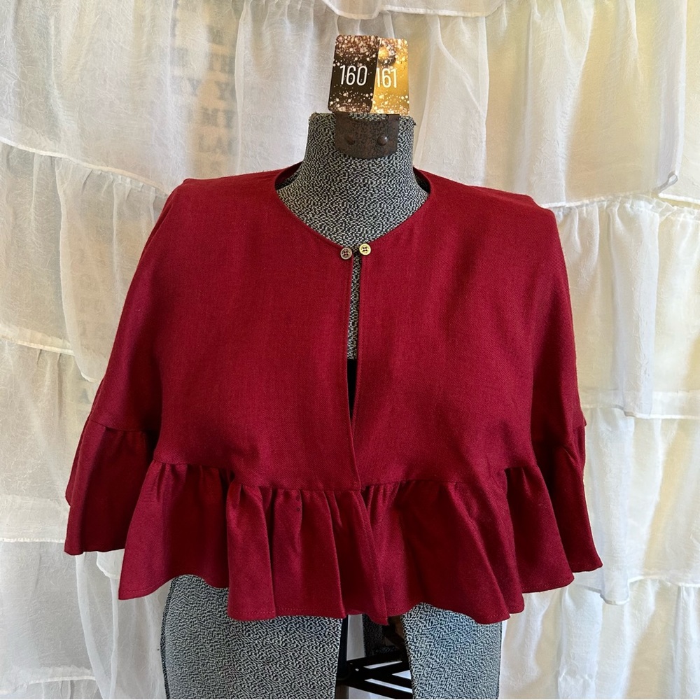 Genuine Burberry Silk Wool Cape or Capelet